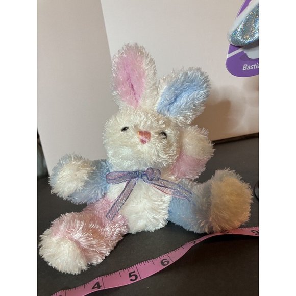 Dan Dee Collector's Choice Bunny Rabbit Plush BABY SMALL 7" pastel color block - Picture 2 of 9